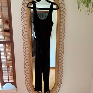 BB Dakota Sleeveless Tie Waist Jumpsuit, sz L